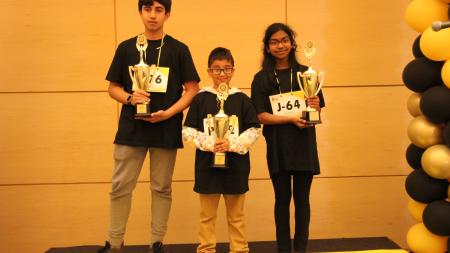 2022 Championship Winners - Ryaan Khan, Anhad Singh, Kavya Senthil